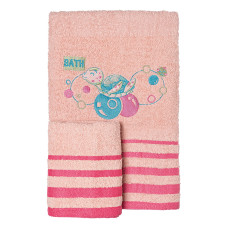 Beauty Home Σετ πετσέτες Art 5422 Σετ 2τμχ Ροζ