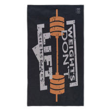 Beauty Home Πετσέτα γυμναστηρίου Microfiber Art 2243 50x90 Μαύρο,Γκρι