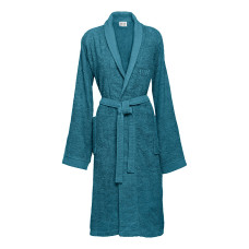 Beauty Home Μπουρνούζι με γιακά Art 3403 Πετρόλ XL
