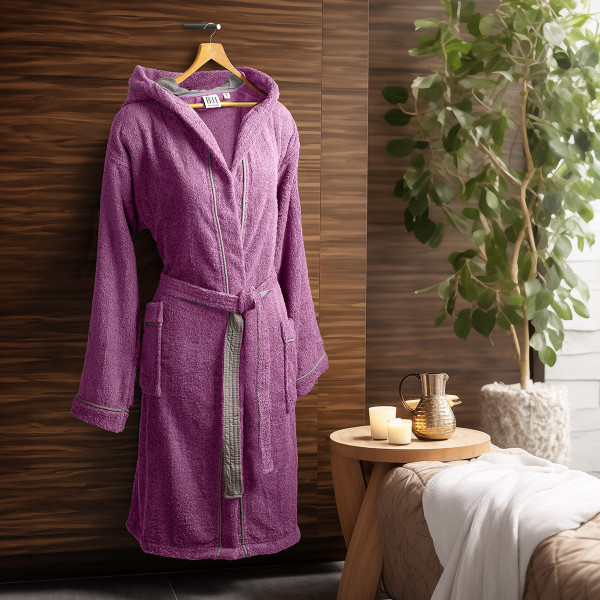 Beauty Home Μπουρνούζι με κουκούλα Art 3429 Μωβ M