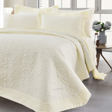 Beauty Home Σετ κουβερλί υπέρδιπλο Eros Art 12501 230x250 Εκρού