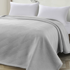 Beauty Home Κουβέρτα ζακάρ King Size Point Art 11175 260x270 Γκρι