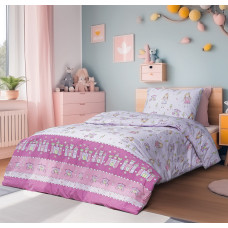 Beauty Home Σετ σεντόνια μονά με λάστιχο Mirabelle Art 6233 105x200+30 Λιλά