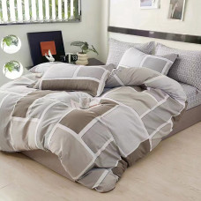 Beauty Home Σετ παπλωματοθήκη υπέρδιπλη Art 12601 Luigi 230x250 Γκρι,Μπεζ