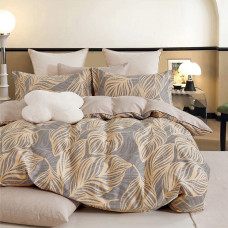 Beauty Home Σετ παπλωματοθήκη υπέρδιπλη Art 12607 Andre 230x250 Γκρι,Κίτρινο