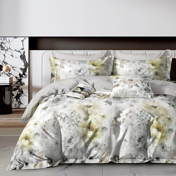 Beauty Home Σετ σεντόνια υπέρδιπλα με λάστιχο Art 12610 Giovanni 165x200+30 Γκρι