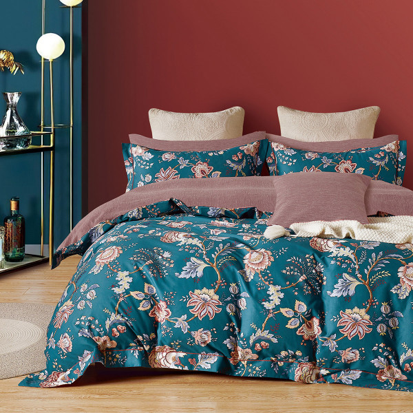 Beauty Home Σετ κουβερλί υπέρδιπλο Art 12613 Louis 220x240 Πετρόλ