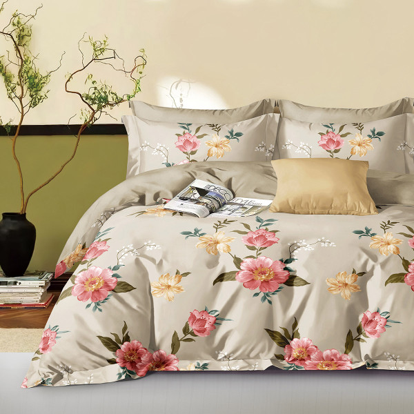 Beauty Home Σετ σεντόνια υπέρδιπλα Art 12620 Alessandro 230x260 Μπεζ,Ροζ