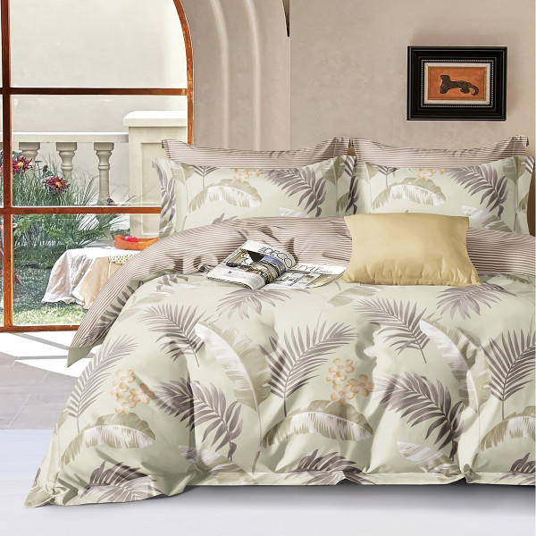 Beauty Home Σετ σεντόνια υπέρδιπλα με λάστιχο Art 12621 Bizet 165x200+30 Πράσινο