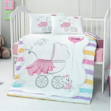 Beauty Home Σετ σεντόνια βρεφικά Art 5621 100x150 Ροζ