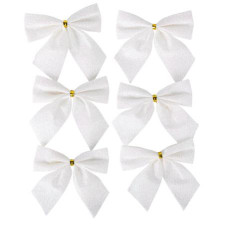 Beauty Home ΦΙΟΓΚΑΚΙΑ ΛΕΥΚΑ ΜΕ ΓΚΛΙΤΕΡ 7,50 x 7,50 cm 6 ΤΜΧ