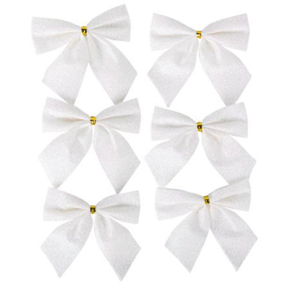 Beauty Home ΦΙΟΓΚΑΚΙΑ ΛΕΥΚΑ ΜΕ ΓΚΛΙΤΕΡ 7,50 x 7,50 cm 6 ΤΜΧ