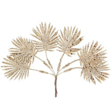 Beauty Home ΦΥΛΛΑ ΠΑΛΜΑ ΜΕ ΓΚΛΙΤΕΡ 6 ΤΜΧ 24CM