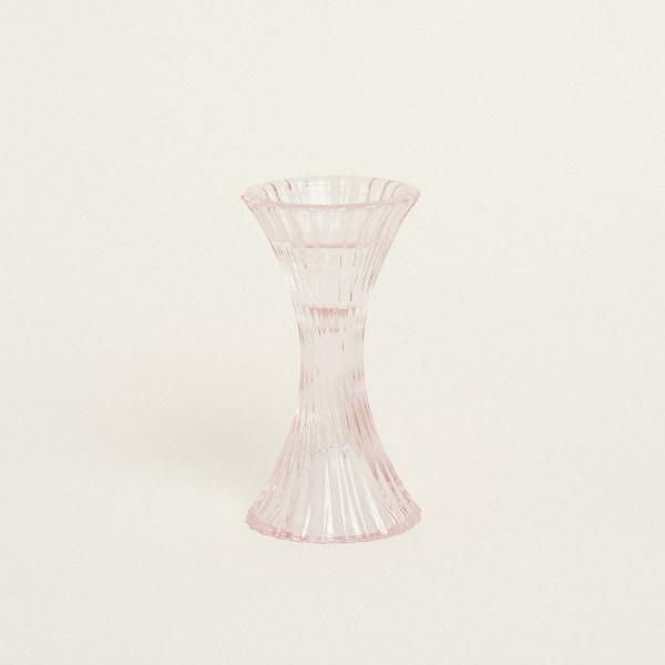 Beauty Home ΚΗΡΟΠΗΓΙΟ ΓΥΑΛΙΝΟ ΑΠΑΛΟ ΡΟΖ  7 x 14 cm