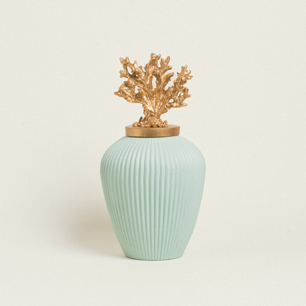 Beauty Home ΒΑΖΟ ΜΕΝΤΑ ΜΕ ΚΑΠΑΚΙ ΧΡΥΣΟ ΚΟΡΑΛΙ 45 cm