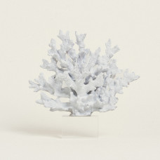 Beauty Home ΚΟΡΑΛΙ ΛΕΥΚΟ  ΜΕ ΒΑΣΗ PLEXI GLASS 24 x 24 cm