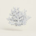 Beauty Home ΚΟΡΑΛΙ ΛΕΥΚΟ  ΜΕ ΒΑΣΗ PLEXI GLASS 24 x 24 cm