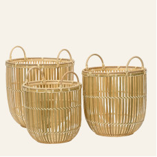 Beauty Home ΚΑΛΑΘΙΑ ΜΠΑΜΠΟΥ 38 x 35 cm ΣΕΤ 3 ΤΜΧ