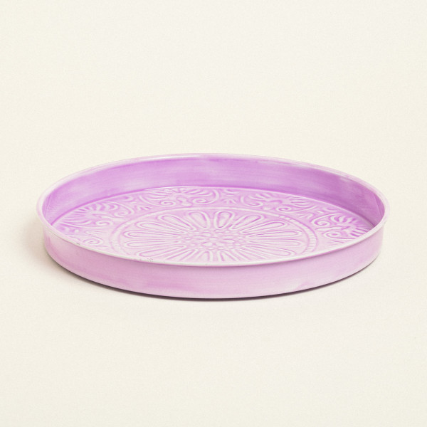 Beauty Home ΔΙΣΚΟΣ ΜΕΤΑΛΛΙΚΟΣ ΑΝΑΓΛΥΦΟΣ ΛΙΛΑ 32 CM