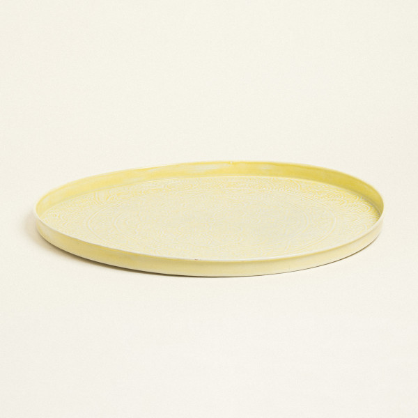 Beauty Home ΔΙΣΚΟΣ ΜΕΤΑΛΛΙΚΟΣ ΑΝΑΓΛΥΦΟΣ ΚΙΤΡΙΝΟΣ 60 CM