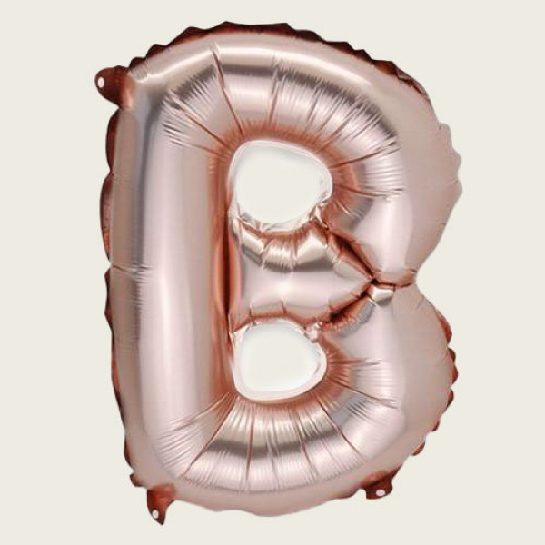 Beauty Home ΜΠΑΛΟΝΙ ΓΡΑΜΜΑ “B” ΡΟΖ ΧΡΥΣΟ 36cm