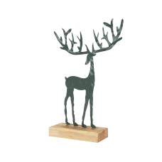 Beauty Home ΜΕΤΑΛΛΙΚΟΣ ΤΑΡΑΝΔΟΣ ΜΕ ΒΑΣΗ DARK GREEN 5 x 15 x 23,5 CM