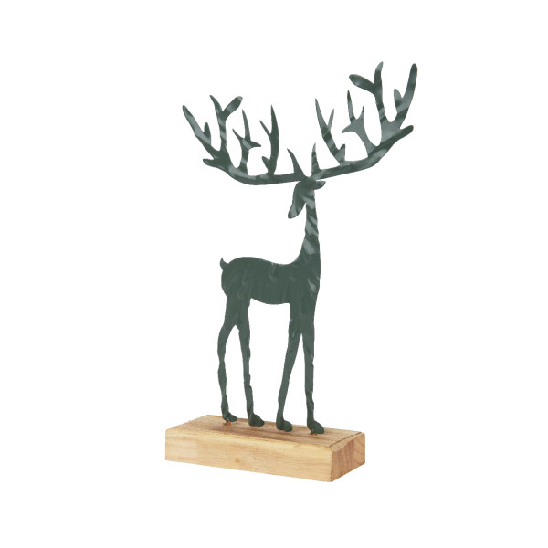 Beauty Home ΜΕΤΑΛΛΙΚΟΣ ΤΑΡΑΝΔΟΣ ΜΕ ΒΑΣΗ DARK GREEN 5 x 15 x 23,5 CM