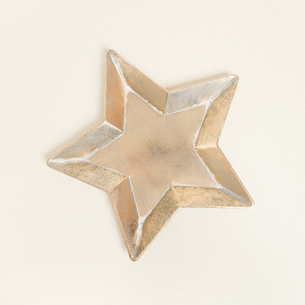 Beauty Home ΜΕΤΑΛΛΙΚΟΣ ΔΙΣΚΟΣ ΑΣΤΕΡΙ ΧΡΥΣΟΣ 36,5 x 38 x 2,5 CM