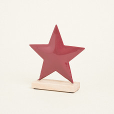 Beauty Home ΜΕΤΑΛΛΙΚΟ ΑΣΤΕΡΙ ΜΕ ΒΑΣΗ 15 x 16 CM ΜΠΟΡΝΤΩ