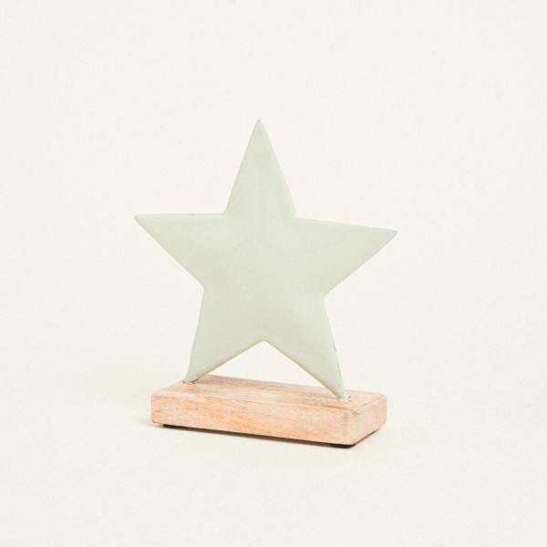 Beauty Home ΜΕΤΑΛΛΙΚΟ ΑΣΤΕΡΙ ΜΕ ΒΑΣΗ 15 x 16 CM ΒΕΡΑΜΑΝ
