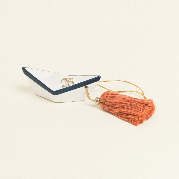 Beauty Home ΕΠΙΤΡΑΠΕΖΙΟ ΚΕΡΑΜΙΚΟ ΚΑΡΑΒΑΚΙ ΣΚΟΥΡΟ ΜΠΛΕ ΤΕΡΑΚΟΤΑ