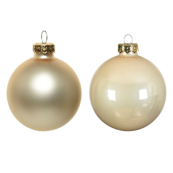 Beauty Home ΓΥΑΛΙΝΕΣ ΜΠΑΛΕΣ ΣΑΜΠΑΝΙ 6 CM ΣΕΤ 12 ΤΜΧ