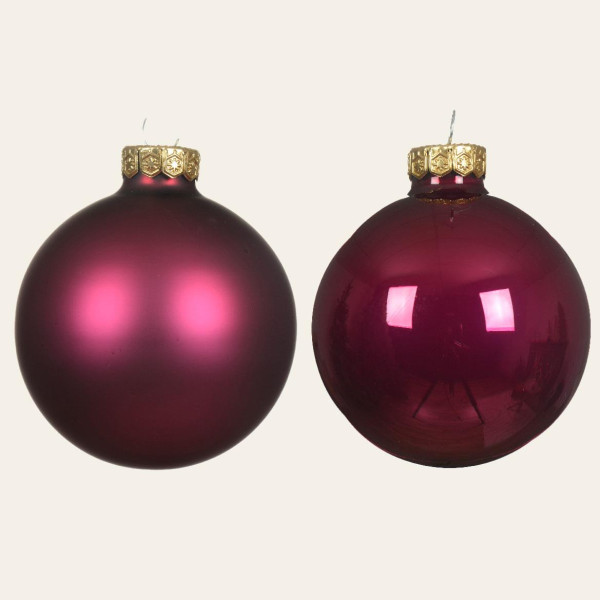 Beauty Home ΓΥΑΛΙΝΕΣ ΜΠΑΛΕΣ ΜΑΤΖΕΝΤΑ 8 CM ΣΕΤ 8 ΤΜΧ