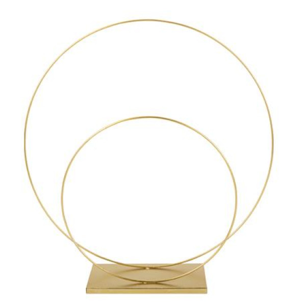 Beauty Home ΜΕΤΑΛΙΚΟΣ ΚΥΚΛΟΣ ΔΙΠΛΟΣ ΧΡΥΣΟΣ  40,5 cm, Ø 38,5 cm  Ø 26 cm