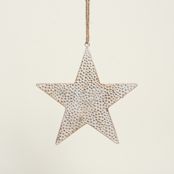 Beauty Home ΜΕΤΑΛΛΙΚΟ ΑΣΤΕΡΙ ΛΕΥΚΟ / ΧΡΥΣΟ 31 cm