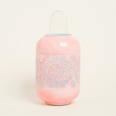 Beauty Home ΦΑΝΑΡΙ ΜΕΤΑΛΙΚΟ ΡΟΖ 30 x 20 cm