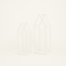 Beauty Home ΜΕΤΑΛΛΙΚΟ ΣΠΙΤΙ ΣΕΤ 2 ΤΜΧ ΛΕΥΚΟ 36 – 45 CM