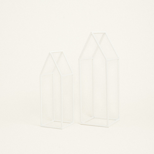 Beauty Home ΜΕΤΑΛΛΙΚΟ ΣΠΙΤΙ ΣΕΤ 2 ΤΜΧ ΛΕΥΚΟ 36 – 45 CM