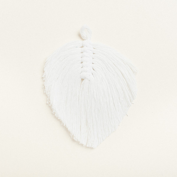 Beauty Home ΜΑΚΡΑΜΕ ΦΥΛΛΟ 14 x 10 cm  Λευκό