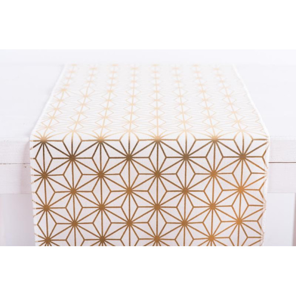 Beauty Home ΡΑΝΝΕΡ ΧΡΥΣΑ ΓΕΩΜΕΤΡΙΚΑ ΣΧΕΔΙΑ   32 cm x 2.5 m
