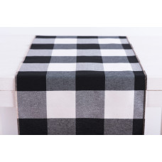 Beauty Home ΡΑΝΝΕΡ ΜΕΓΑΛΟ ΚΑΡΩ ΑΣΠΡΟΜΑΥΡΟ   32 cm x 2.5 m