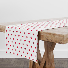 Beauty Home ΡΑΝΝΕΡ ΛΕΥΚΟ ΜΕ ΚΑΡΔΙΕΣ   32 cm x 1,5 m