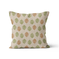 Beauty Home ΜΑΞΙΛΑΡΟΘΗΚΗ ΠΡΑΣΙΝΑ-ΚΑΦΕ ΦΥΛΛΑ   45 x 45 cm   ΘΗΚΗ