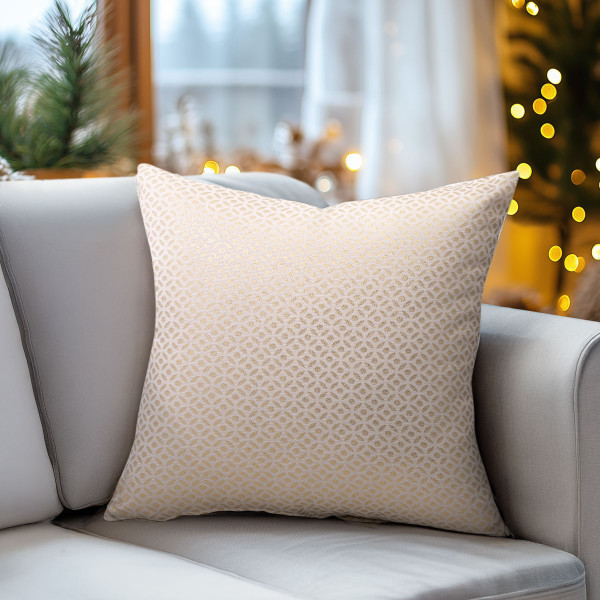 Beauty Home ΜΑΞΙΛΑΡΟΘΗΚΗ ΖΑΚΑΡ ΕΚΡΟΥ- ΧΡΥΣΟ   40 x 40 cm