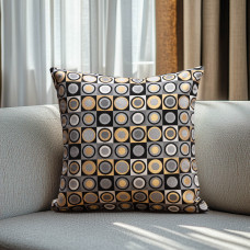 Beauty Home ΜΑΞΙΛΑΡΟΘΗΚΗ ΣΤΟΦΑ ROUND CIRCLE LUXURY   45 x 45 cm