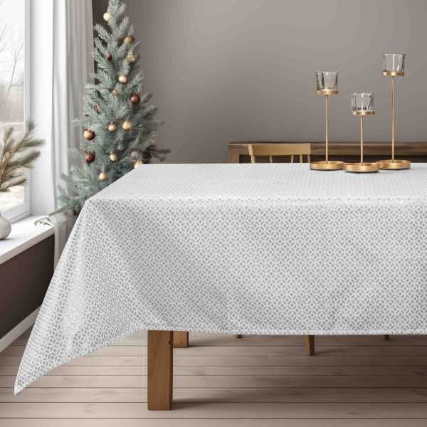 Beauty Home ΤΡΑΠΕΖΟΜΑΝΤΗΛΟ ΖΑΚΑΡ ΕΚΡΟΥ-ΑΣΗΜΙ   135 x 180 cm