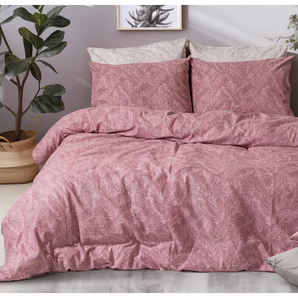 Beauty Home Σετ παπλωματοθήκη φανελένια μονή Crimson Art 12638 160x240 Σάπιο Μήλο