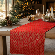 Beauty Home ΡΑΝΝΕΡ ΖΑΚΑΡ ΟΡΙΕΝΤΑΛ ΚΟΚΚΙΝΟ-ΧΡΥΣΟ   40 cm x 1,5 m