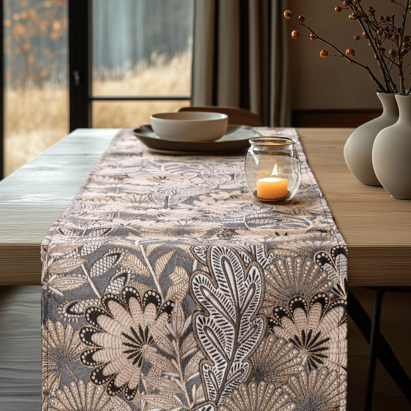 Beauty Home ΡΑΝΝΕΡ ΖΑΚΑΡ BOHO LEAVES   32 cm x 2.5 m