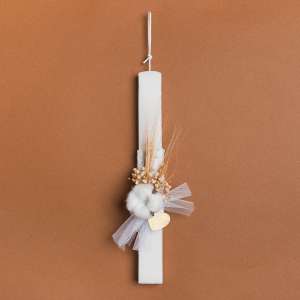 Beauty Home ΛΑΜΠΑΔΑ 33cm ΒΑΜΒΑΚΙ ΚΑΙ ΚΑΡΔΙΑ ΣΕ ΣΥΣΚΕΥΑΣΙΑ ΔΩΡΟΥ